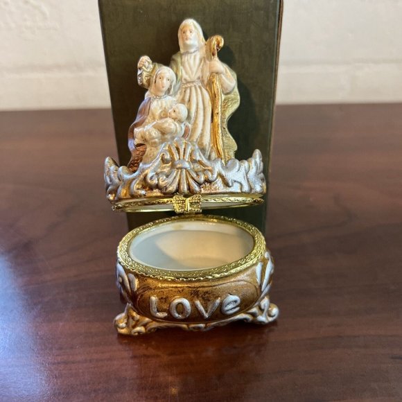 Set Of 3 NIB Vintage Cracker Barrel Season Of Glory Hinged Box Hope Joy Love - Picture 5 of 12